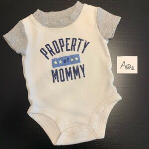 ⭐️2/$5.00⭐️ Carter’s 3m Property of Mommy Short Sleeve Onesie